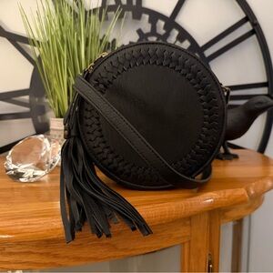 Ampere Creations Susie Black Round Crossbody Festival Bag